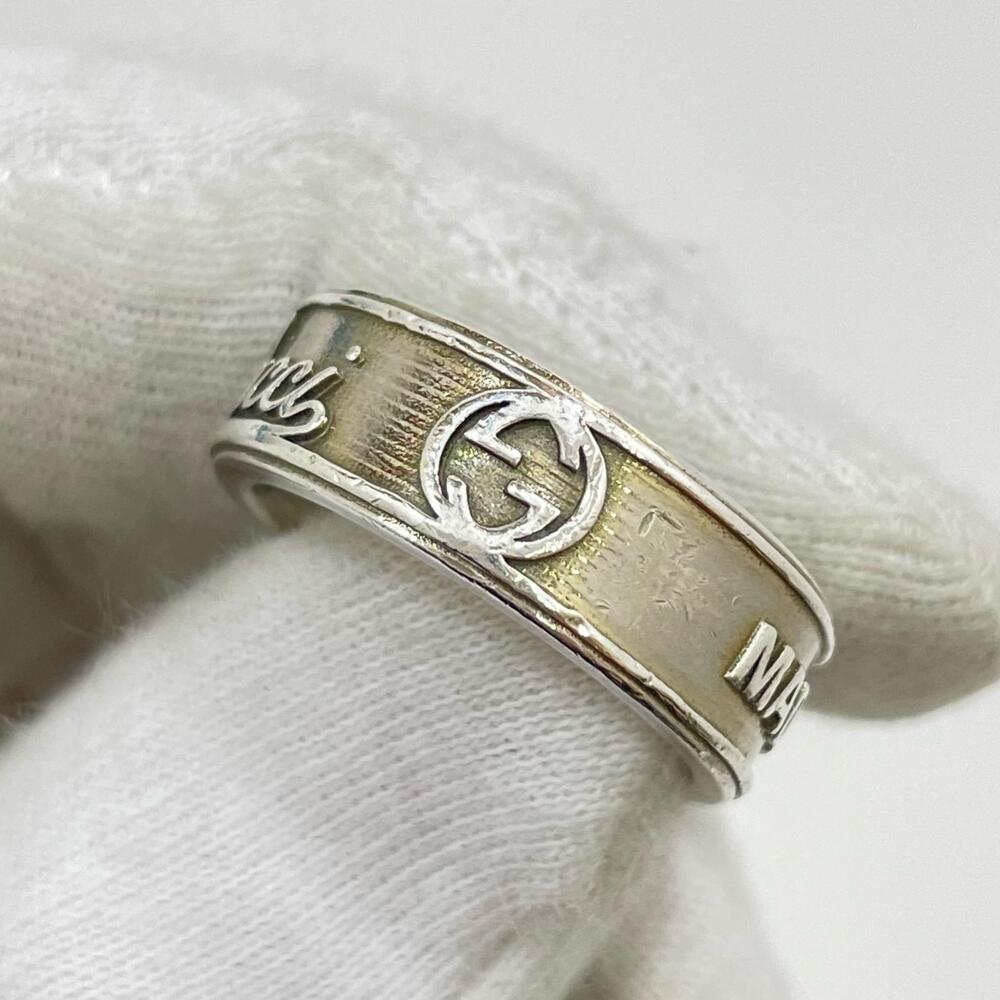 Gucci Ring Silver Gg Interlocking - image 7